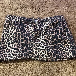 Pacsun Leopard Print Mini Skirt in Brown and Black
